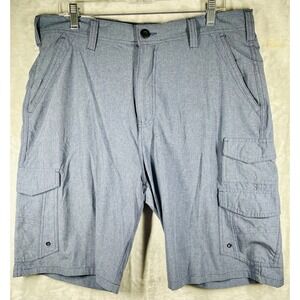 Iron Co Blue  size 36 Hybrid Stretch Men's Cargo Shorts Preowned Excellent Golf